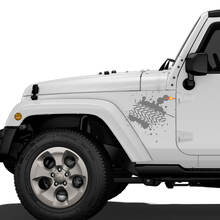 Mud Tire Tracks quarter panel Vinyl Decal Sticker for Jeep Wrangler Rubicon Renegade_2