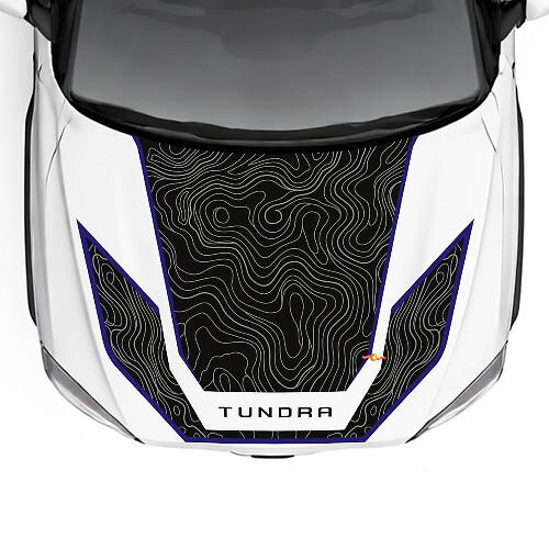 Topographic Map Full Kit Vinyl Decal for Toyota Tundra Hybrid 2023_1