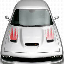 Thinning Striped Hood Vent Insert Vinyl Decal Kit for Dodge Challenger 2015+_3