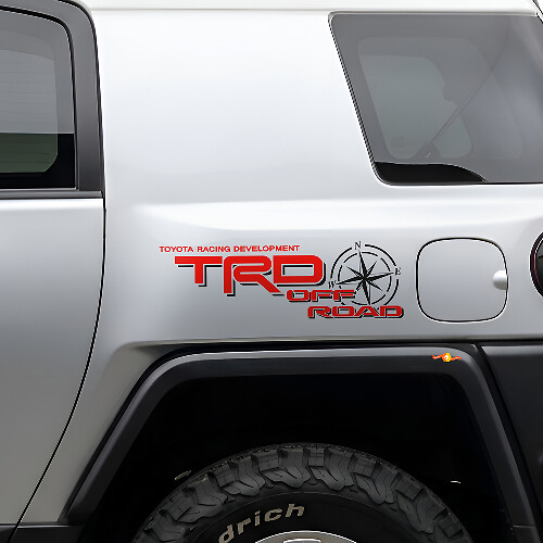 TRD Off Road Compass Side Vinyl Decals for Toyota FJ Cruiser