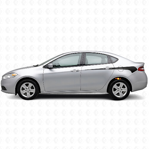 Sharpened Curved Side Stripes Vinyl Decal for Dodge Dart 2013+_1