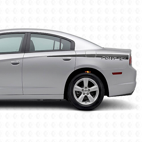 Custom Rear Side Stripes Vinyl Decal for Dodge Charger 2011-2014_1
