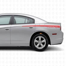 Custom Rear Side Stripes Vinyl Decal for Dodge Charger 2011-2014_3
