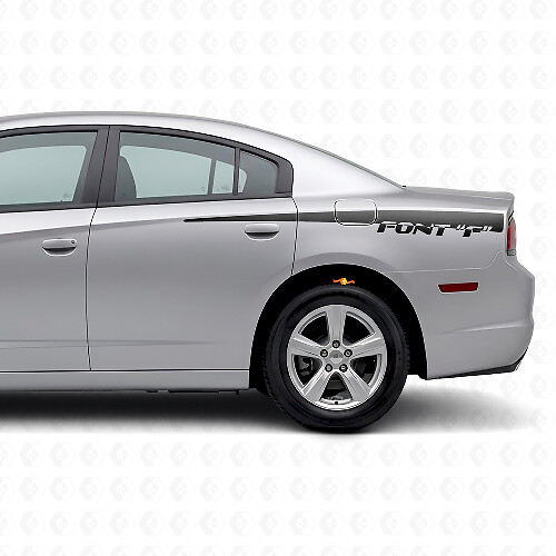 Custom Stripes Rear Side Vinyl Decal for Dodge Charger 2011-2014_1