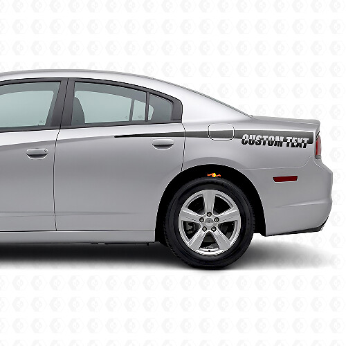 Personal Text Side Stripes Vinyl Decal for Dodge Charger 2011-2014_1
