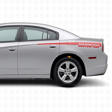 Personal Text Side Stripes Vinyl Decal for Dodge Charger 2011-2014_3