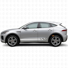 Checkered Side Stripes Vinyl Decal Kit For Jaguar E-Pace 2017-2022_6