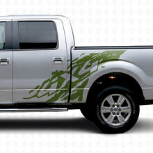 4x4 Mud Splash Side Vinyl Decal Kit For Musclecar Truck 2009-2012_3
