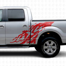 4x4 Mud Splash Side Vinyl Decal Kit For Musclecar Truck 2009-2012_4