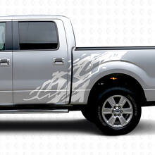 4x4 Mud Splash Side Vinyl Decal Kit For Musclecar Truck 2009-2012_5