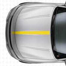 Thin Outline Hood Stripe Vinyl Decal for Dodge Charger_5