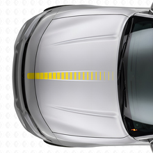 Thin Strobe Hood Stripe Vinyl Decal for Dodge Charger_5