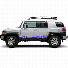 Mountain Style Rocker Panel Stripes Vinyl Decal For Toyota FJ Cruiser_2