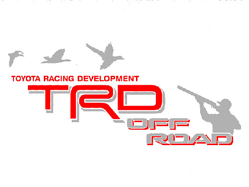 TRD Off Road Duck Hunter Side Vinyl Decals for Toyota FJ Cruiser