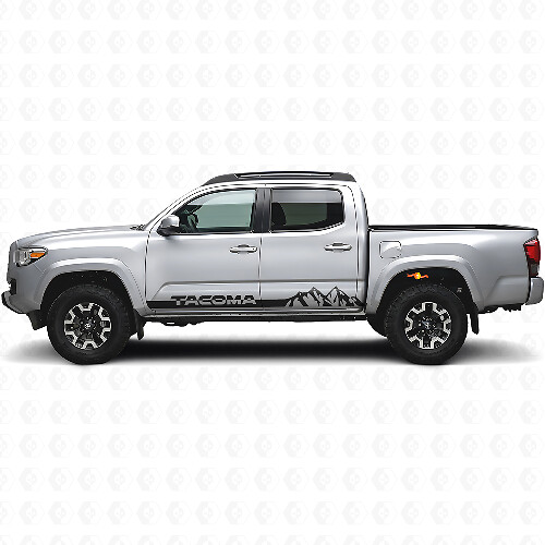 Mountain Style Rocker Panel Stripes Vinyl Decal For Toyota Tacoma 2016-2023