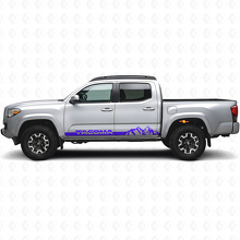 Mountain Style Rocker Panel Stripes Vinyl Decal For Toyota Tacoma 2016-2023_2