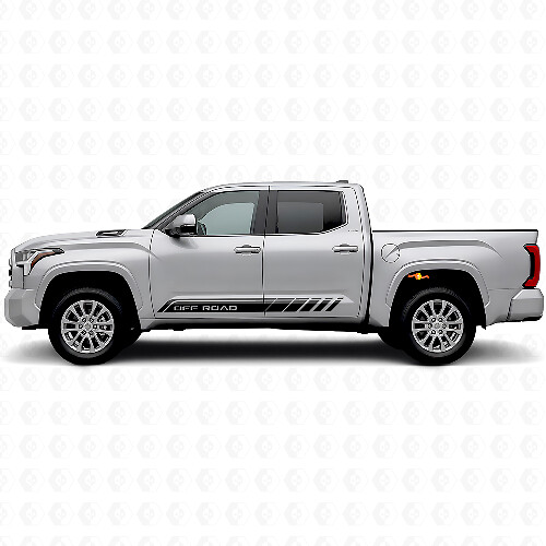 Off Road Lettering Rocker Panel Stripes Vinyl Decal For Toyota Tundra 2022+