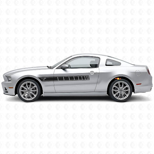 Horse Logo Side Stripes Vinyl Decal Kit for Musclecar Musclecarmodel 2010-2014_1