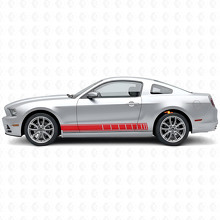 Checkered Rocker Panel Stripes Vinyl Decal Kit for Musclecar 2010-2014_3