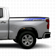 Silverado RST Rear Side Stripes Vinyl Decal Kit For Chevrolet Silverado 2019-2023_2