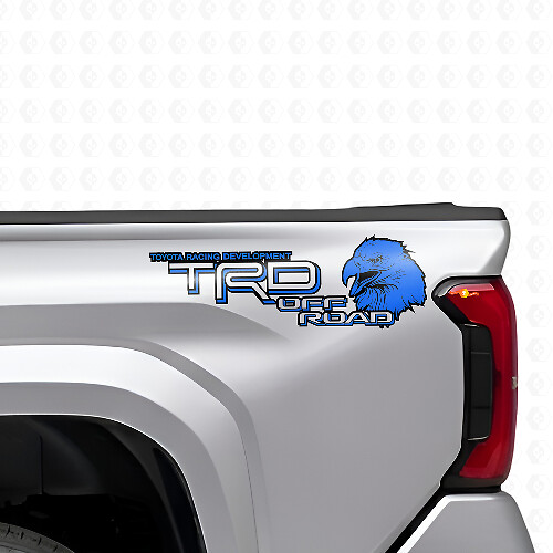 TRD Off Road Eagle Rear Side Vinyl Decal Set for Toyota Trucks_1