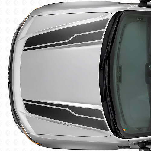 Twin Hood Stripes Vinyl Decal Kit For Musclecar Maverick 2022-26_1