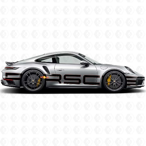 Porsche 911 Huge Side Logo Decal Sticker with outline_1