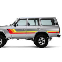 Vintage Style Side Stripes Vinyl Decal Kit For Toyota Land Cruiser 1986_2