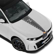 X Style Center Hood Stripe Vinyl Decal For BMW X5 G65_3