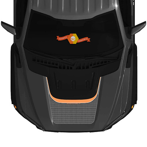 V8 Supercharger Hood Vinyl Decal for Musclecar truck 2022+_1