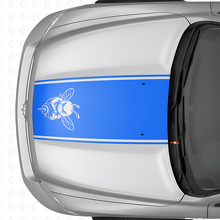 Grumpy Bee Hood Outline Stripe Vinyl Decal for Dodge Ram 1500 2500 3500_2