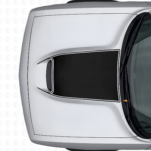 Blackout Outline Hood Vent Vinyl Decal for Dodge Challenger 2015+