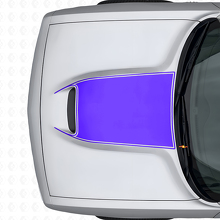 Blackout Outline Hood Vent Vinyl Decal for Dodge Challenger 2015+_2