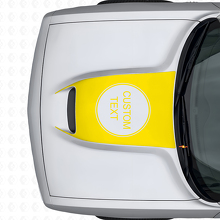 Custom Lettering Hood Vent Vinyl Decal for Dodge Challenger 2015+_6