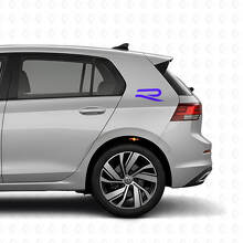 R Logo Rear Side Vinyl Decal Kit for Volkswagen Golf R MK8 2023_2