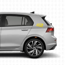 R Logo Rear Side Vinyl Decal Kit for Volkswagen Golf R MK8 2023_6