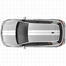 Dual Racing Hood & Roof Stripes Vinyl Decal Kit for Volkswagen Golf R MK8 2023_5
