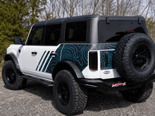 Full Kit Topographical Map Custom Side Door Decals Stickers 2 Colors for Musclecar horse_2
