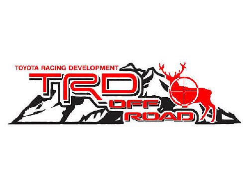 TRD Off Road Style Mountain Side Vinyl Decal Set for Toyota FJ Cruiser