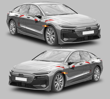 Tribal Style Side Stripes Vinyl Decal Kit for Audi A6 Sportback E-Tron_2