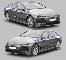 Tribal Style Side Stripes Vinyl Decal Kit for Audi A6 Sportback E-Tron_3