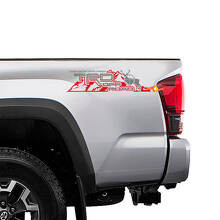 2 TOYOTA TRD OFF-ROAD Mountain Edition TRD Racing Development side vinyl decal sticker
 3