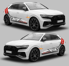 Techno Graphic Style Side Stripes Vinyl Decal Kit for Audi Q8_2