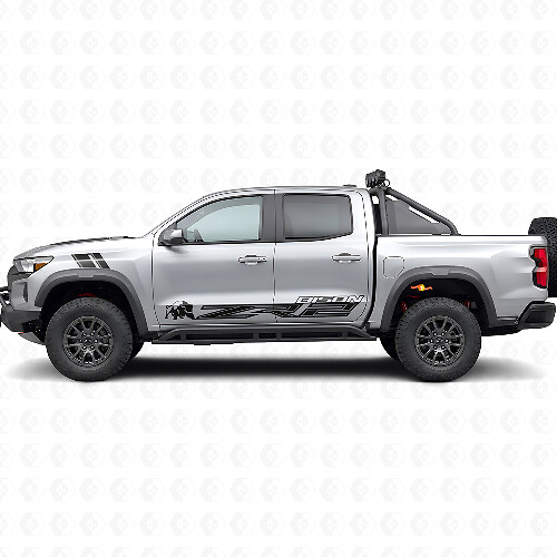 Bison ZR2 Logo Door Side Vinyl Decal Kit for Chevrolet Colorado ZR2 