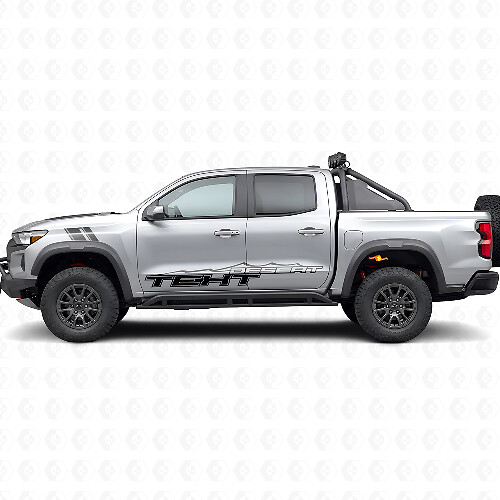Desert Style Custom Text Door Side Vinyl Decal Kit for Chevrolet Colorado ZR2 