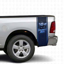 Grumpy Bee Honeycomb Style Bedside Vinyl Decal Kit for Dodge Ram Truck_4