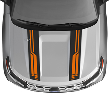 Double Techno Style Hood Stripes Vinyl Decal Kit for Ford Explorer ST 2020-26_2