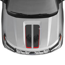 Dual Mountain Center Hood Stripes Vinyl Decal Kit for Ford Explorer ST 2020-26_3
