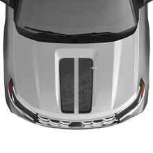 Topographic Map Hood Stripes Vinyl Decal Kit for Ford Explorer ST 2020-26_2