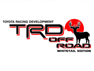2 TOYOTA TRD OFF  Mountain DEER WHITETAIL EDITION TRD racing development side vinyl decal sticker 2